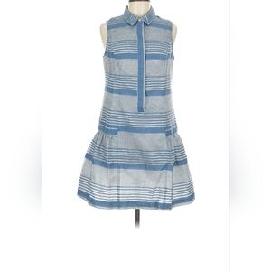 Shoshanna blue and white striped A-line polo Sleeveless Blue Dress, Size 8